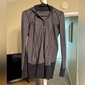 Lululemon Gray and Black Hooded Jacket